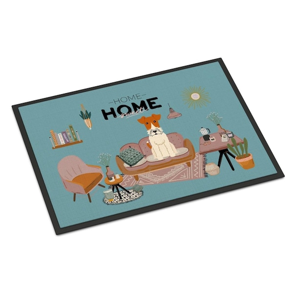 Carolines Treasures 24 x 36 in. Wire Fox Terrier Sweet Home Indoor or Outdoor Mat CK7946JMAT - main